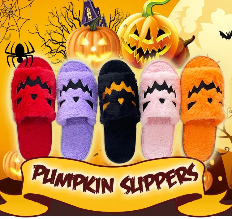 🔥2026 Heißer Verkauf 70% RABATT✨-🎃Halloween Kürbis Plüsch Hausschuhe