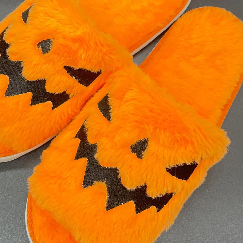 🔥2026 Heißer Verkauf 70% RABATT✨-🎃Halloween Kürbis Plüsch Hausschuhe
