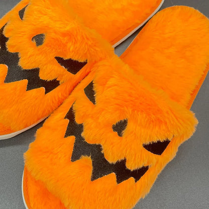 🔥2026 Heißer Verkauf 70% RABATT✨-🎃Halloween Kürbis Plüsch Hausschuhe