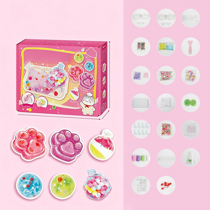 ⏳🔥LIMITED-TIME 50% OFF! ⏰DIY Fried Ice Squishy Toy Kit with Cat Claw Design for Kids