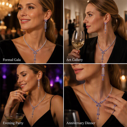 Elegant Butterfly Necklace and Earrings Set