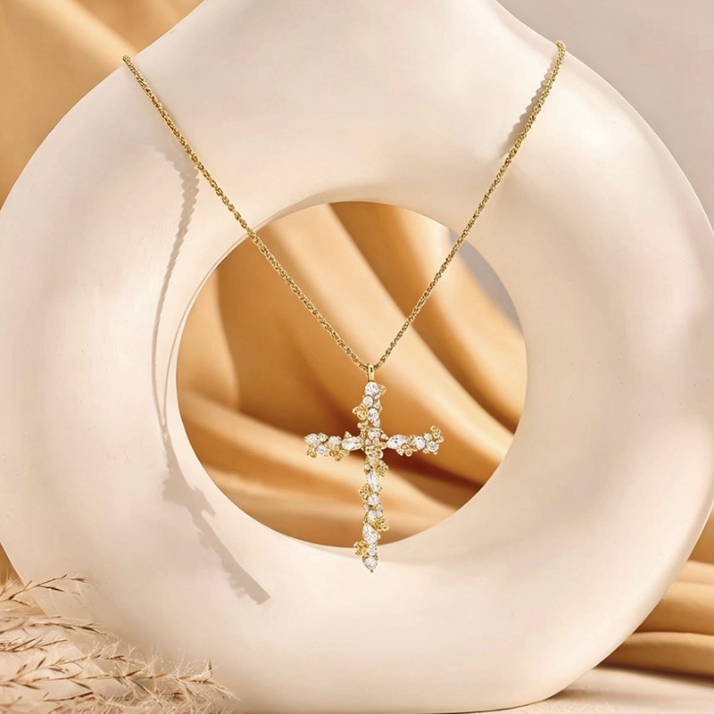 Radiant Cross Necklace