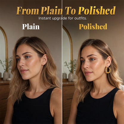 Elegant C-Shaped Hoop Earrings