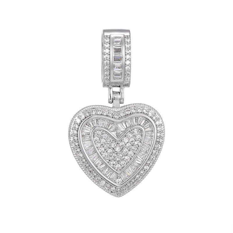 Elegant Sparkling Heart Pendant Necklace