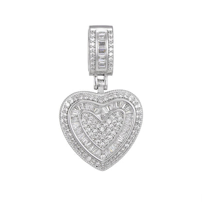 Elegant Sparkling Heart Pendant Necklace