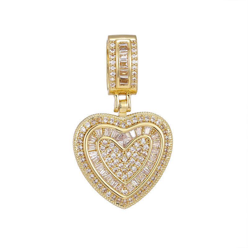 Elegant Sparkling Heart Pendant Necklace