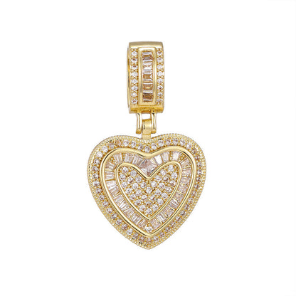 Elegant Sparkling Heart Pendant Necklace