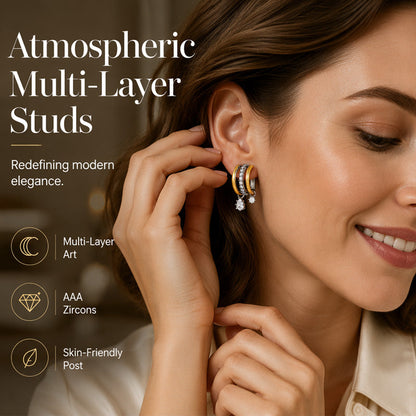 Sparkling Crystal Drop Hoop Earrings