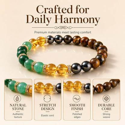 Multicolor Crystal Stone Stretch Beaded Bracelet