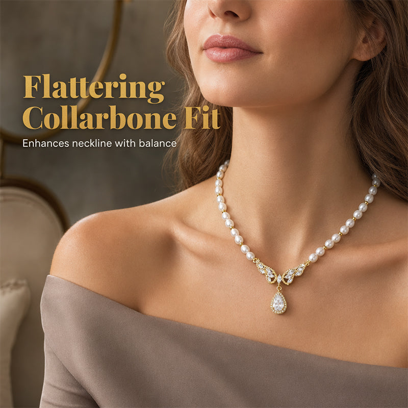 Women Elegant Natural Freshwater Pearl Necklace