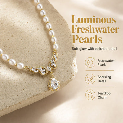 Women Elegant Natural Freshwater Pearl Necklace