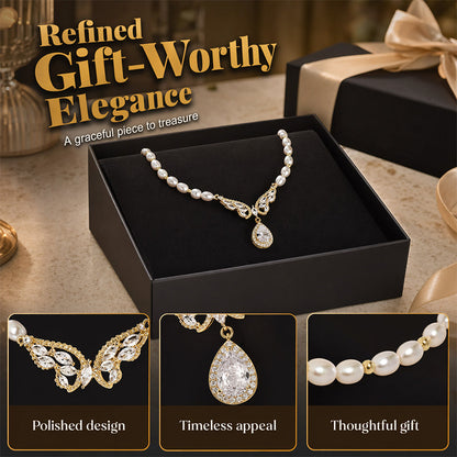 Women Elegant Natural Freshwater Pearl Necklace