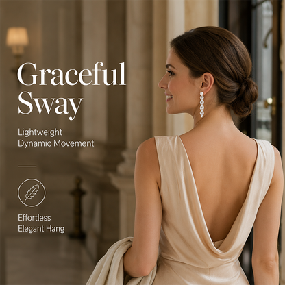 Women's Faux Pearl Zirconia Drop Earrings