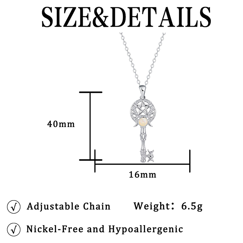 Luminous Opal Key Necklace