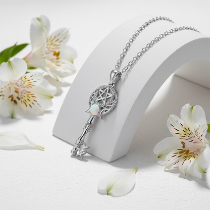 Luminous Opal Key Necklace