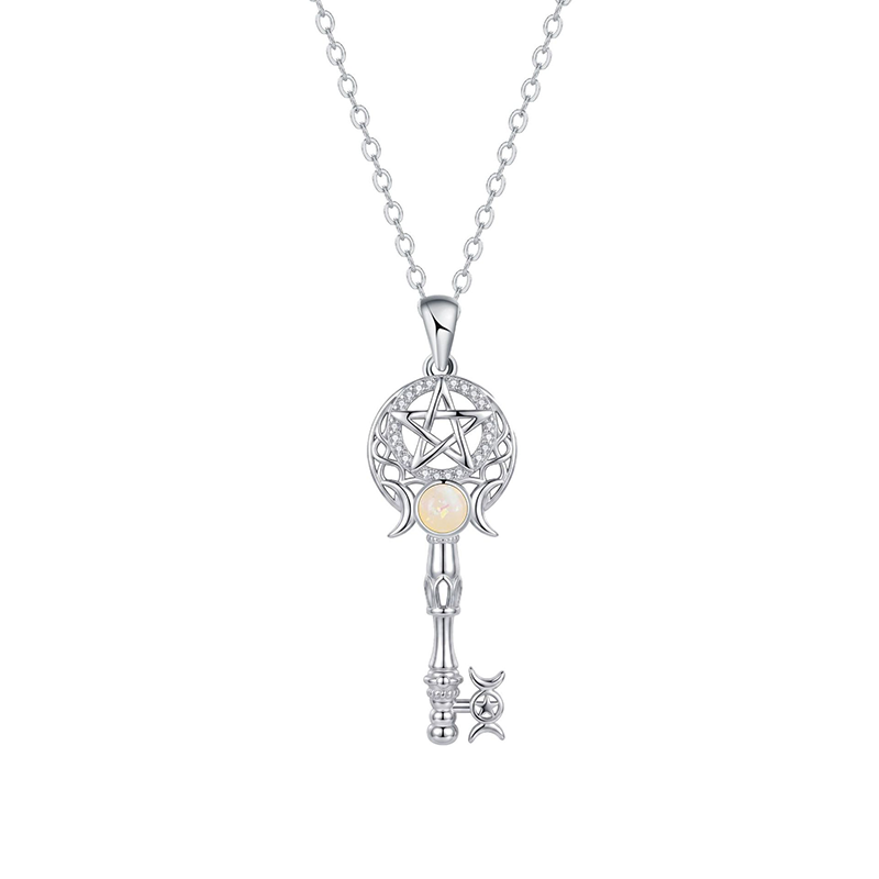 Luminous Opal Key Necklace