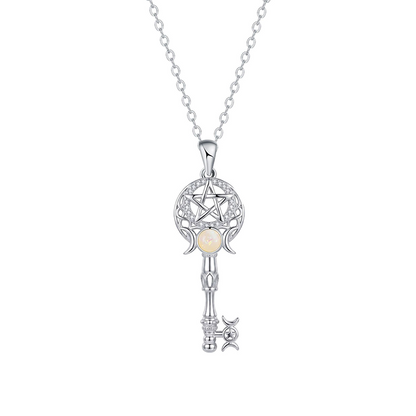 Luminous Opal Key Necklace