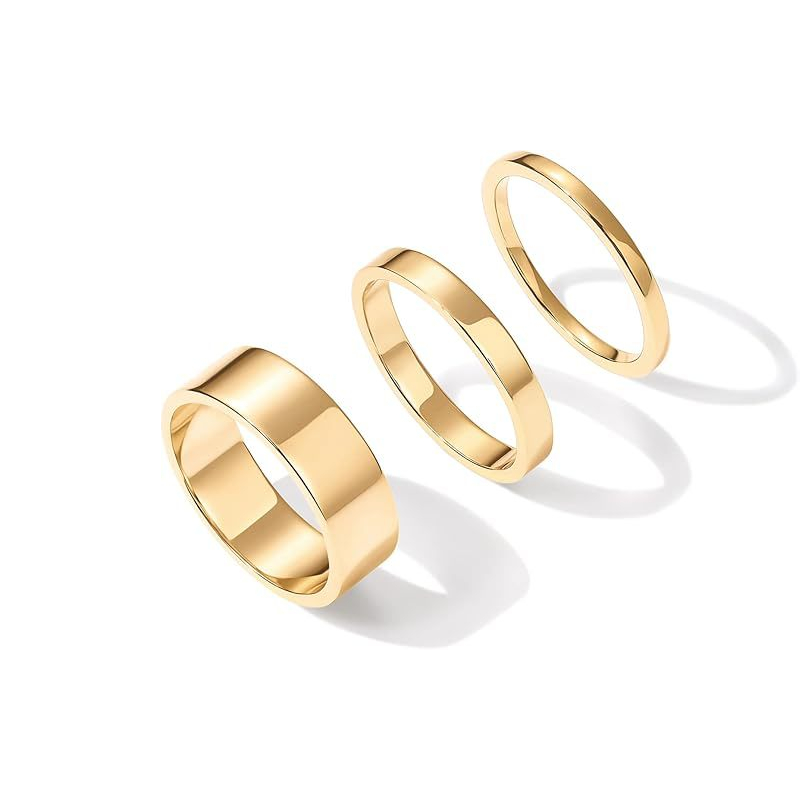 Thin Band Wave Beaded Ring Set High-End Index Finger Rings