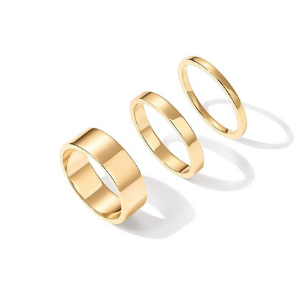 Thin Band Wave Beaded Ring Set High-End Index Finger Rings