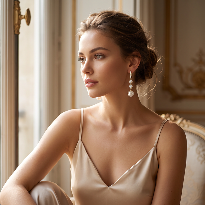 Elegant Pearl Drop Earrings