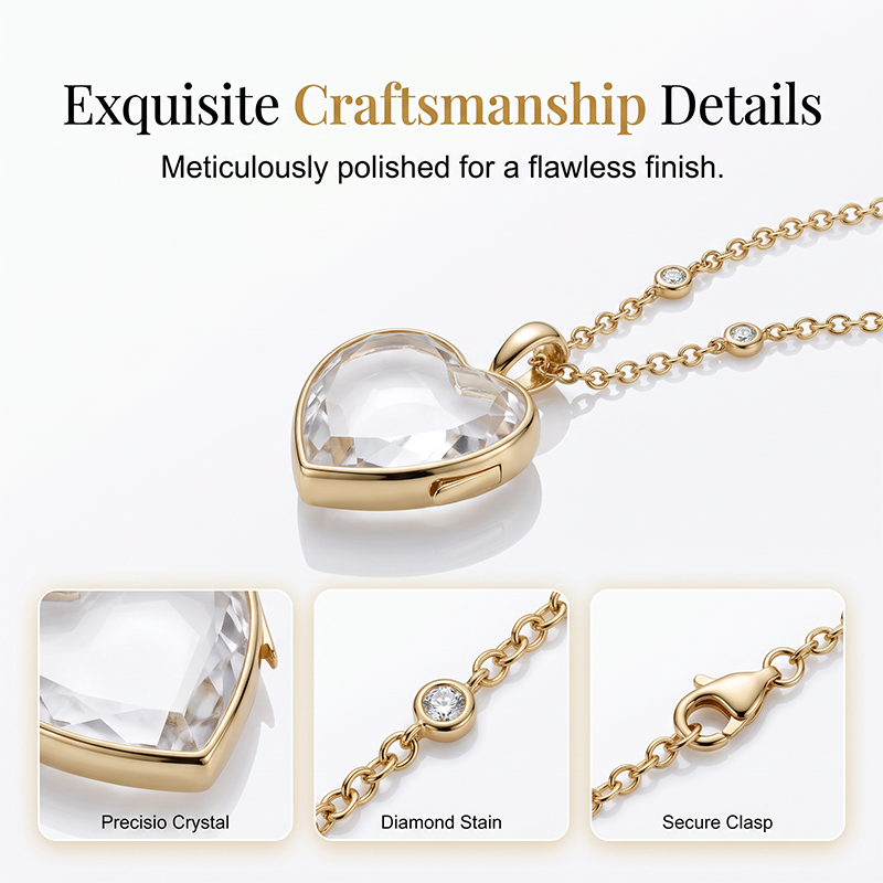 Glass Heart Pendant Necklace & DIY Charm Accessories