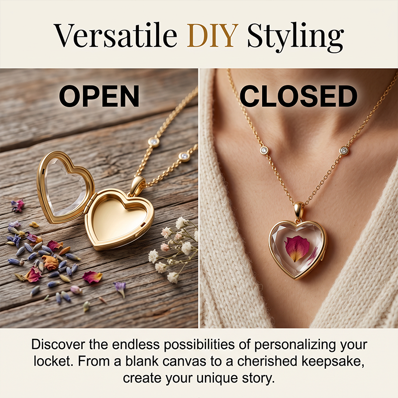 Glass Heart Pendant Necklace & DIY Charm Accessories