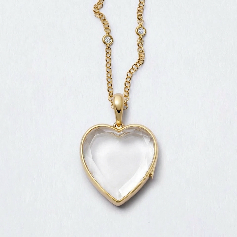 Glass Heart Pendant Necklace & DIY Charm Accessories