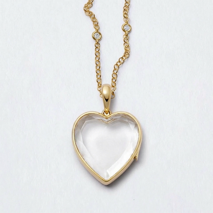 Glass Heart Pendant Necklace & DIY Charm Accessories