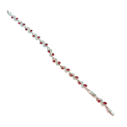 Women Luxury Colorful Rhinestone Wave Bracelet