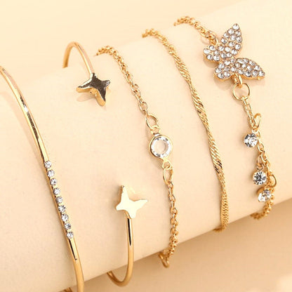 Classic Layered Charm Bracelet Set