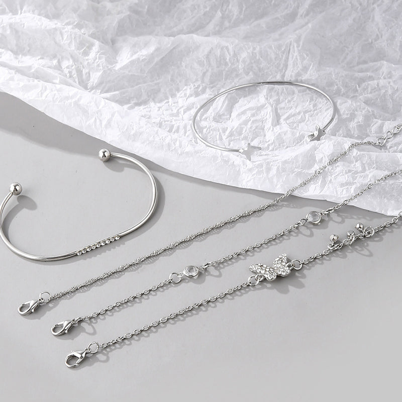 Classic Layered Charm Bracelet Set