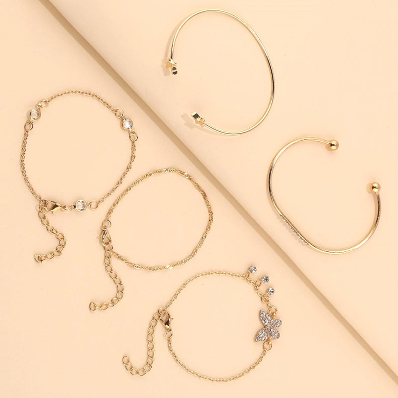 Classic Layered Charm Bracelet Set