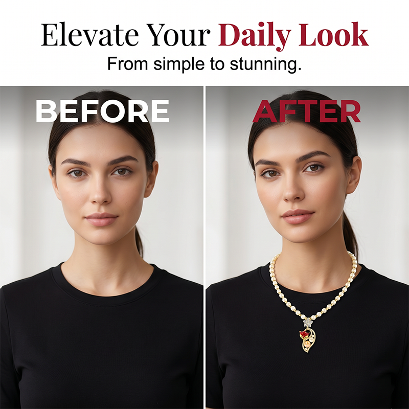 Women's Elegant Faux Pearl Necklace