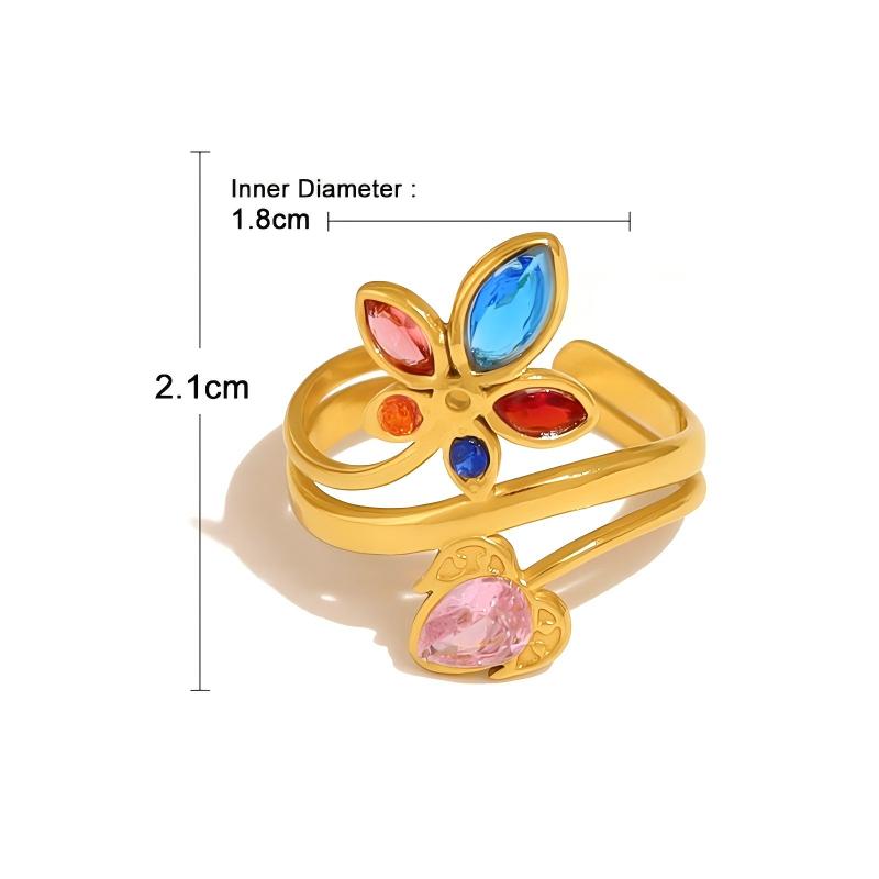 Vintage Leaf Open Ring for Women