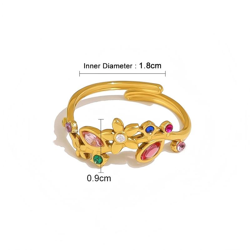 Vintage Leaf Open Ring for Women