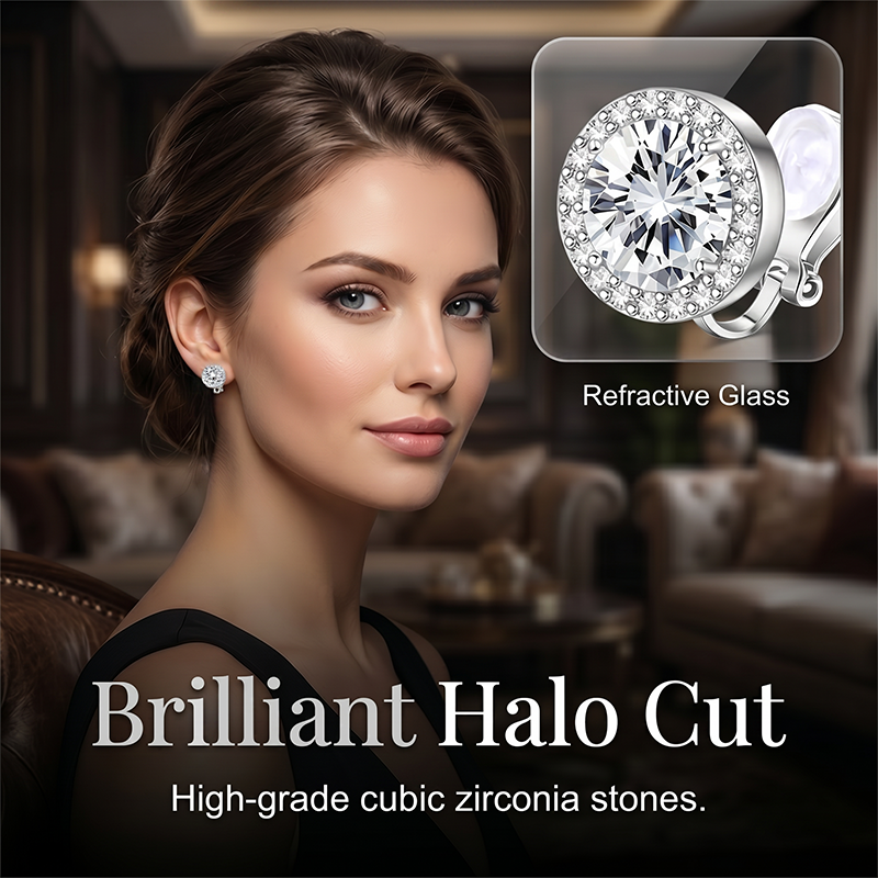 Sparkling Clip on Earrings for Women