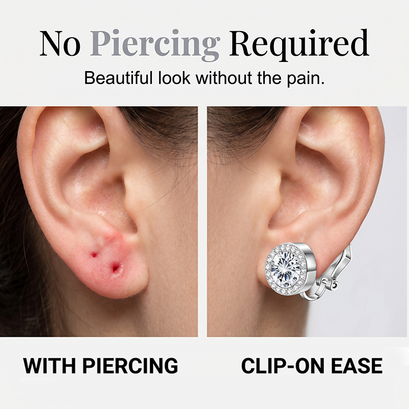 Sparkling Clip on Earrings for Women