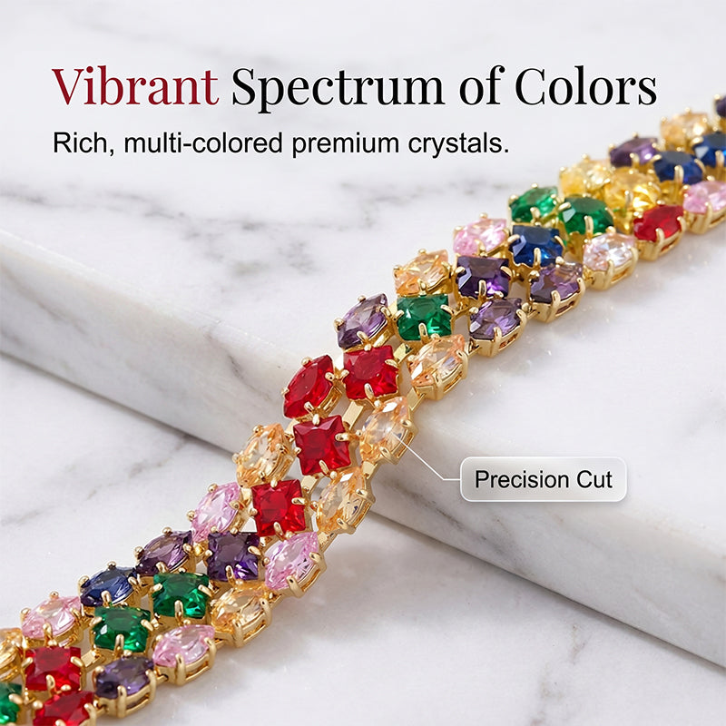 Women's Elegant Multicolor Tennis Bracelet