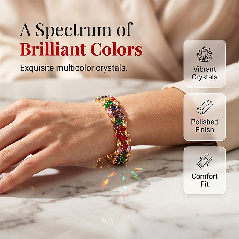 Women's Elegant Multicolor Tennis Bracelet