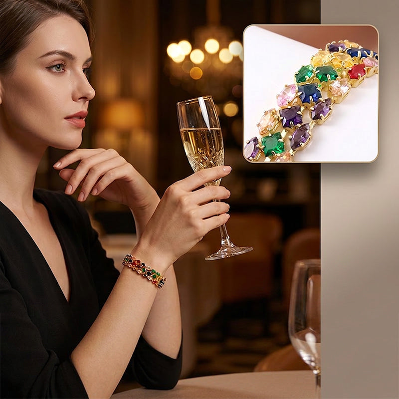 Women's Elegant Multicolor Tennis Bracelet