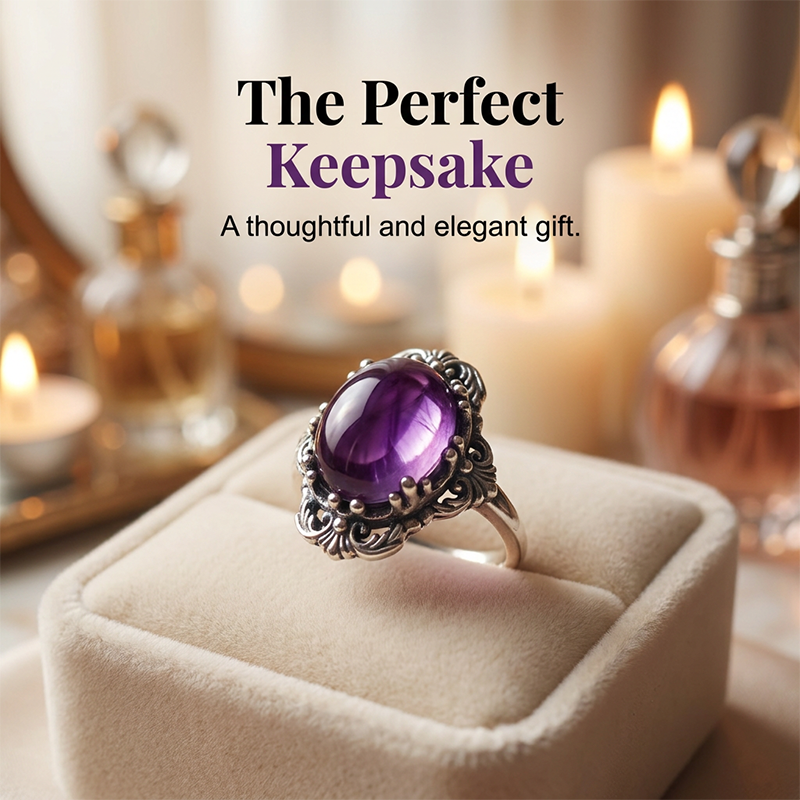 Vintage Lace Amethyst Ring