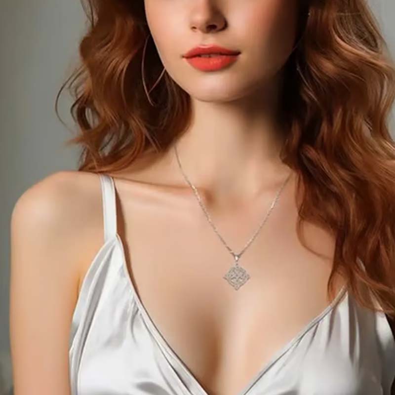 Women's Sparkling Starburst Pendant Necklace
