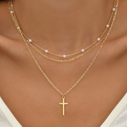 Elegant Multi Layered Necklace with Delicate Pendant