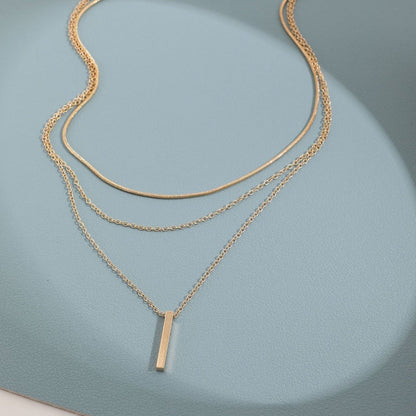 Elegant Multi Layered Necklace with Delicate Pendant