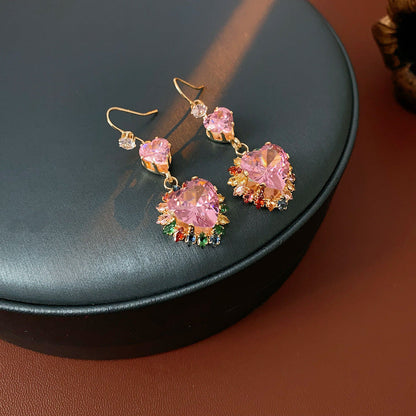 Sparkling Heart Necklace & Earring Set