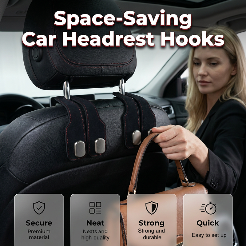 Multi-Functional Car Headrest Hooks