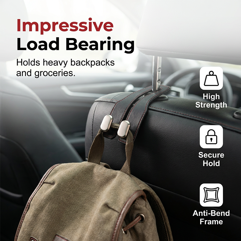 Multi-Functional Car Headrest Hooks