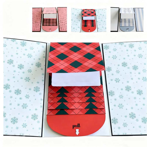 Kreatives Weihnachts-Wasserfall-Geschenkkarten-Büchlein
