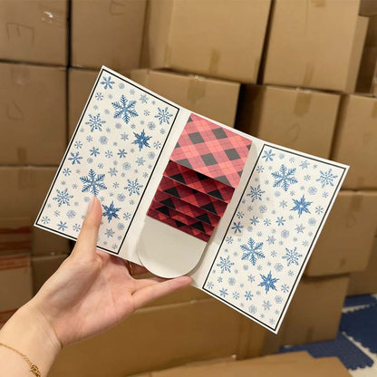 Kreatives Weihnachts-Wasserfall-Geschenkkarten-Büchlein