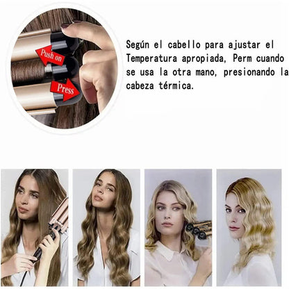 🔒 Exclusive Online Offer ✨3-Barrel Curling Iron with Adjustable Temperature